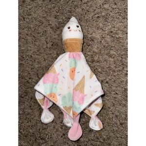 Mary Meyer Lovey‎ Ice Cream Cone Sprinkles Security Blanket Pink White Knotted